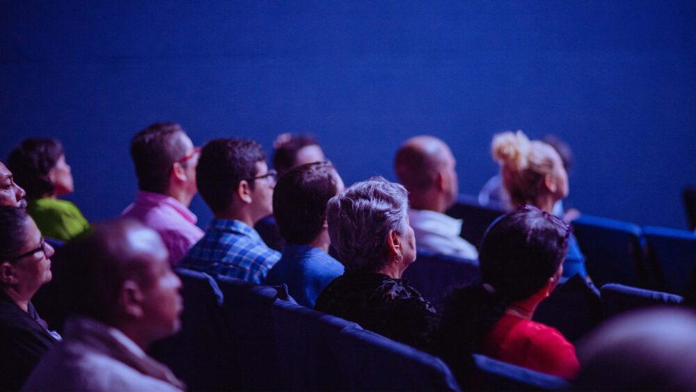 Audience looking at the stage